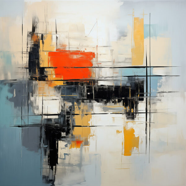 Painting of a colorful abstract art