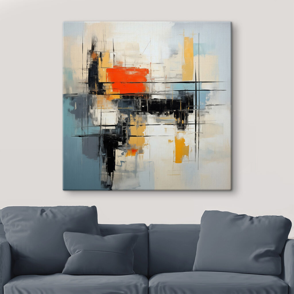 Painting of a colorful abstract art