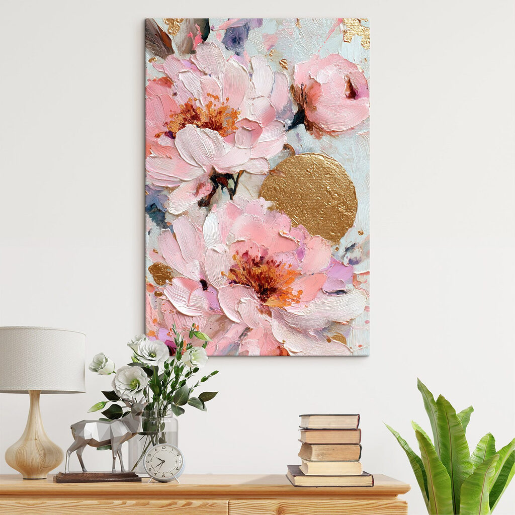 Delicate flowers in soft pastel tones