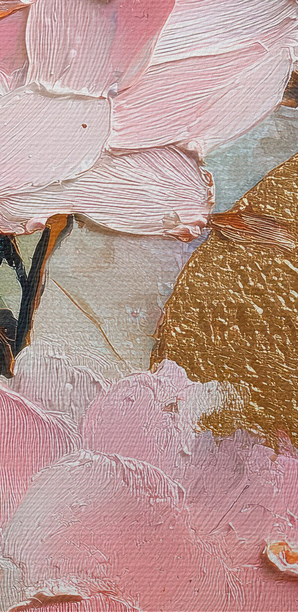 Delicate flowers in soft pastel tones