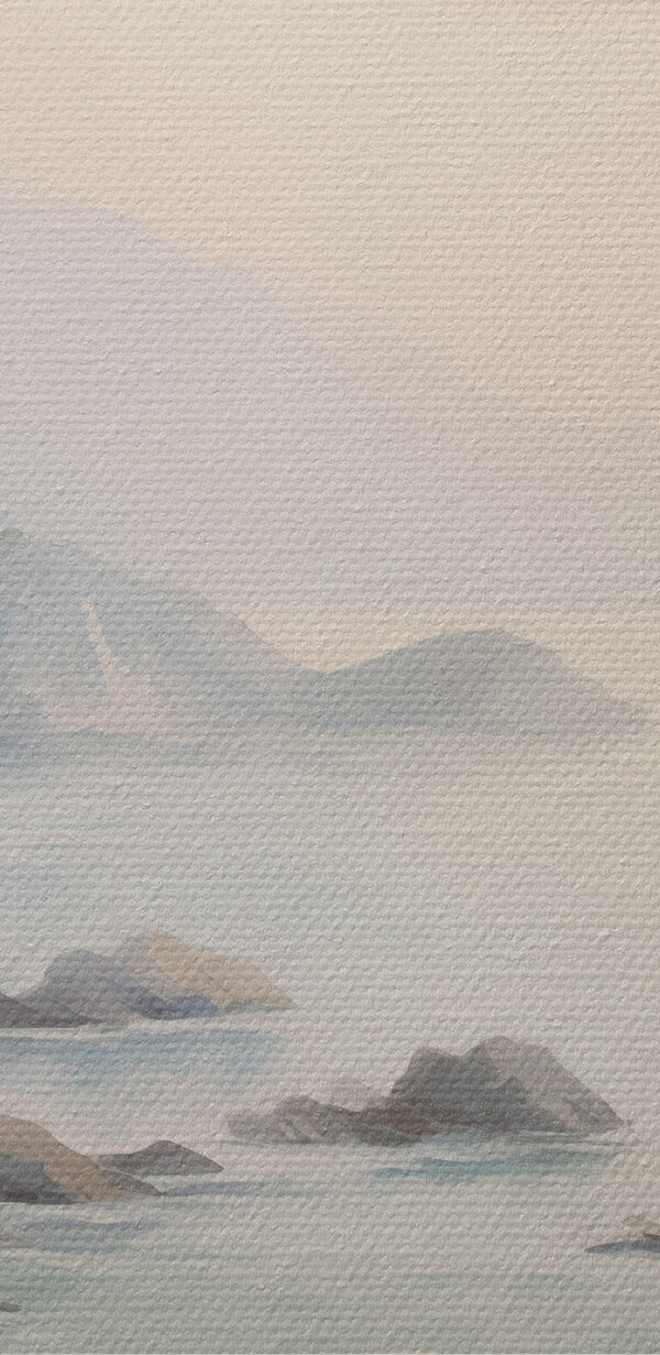 Painting of a rocky beach Painting of a rocky beach