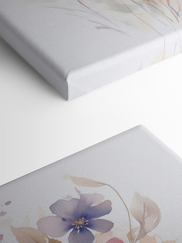 Painting of flowers on a white background Painting of flowers on a white background