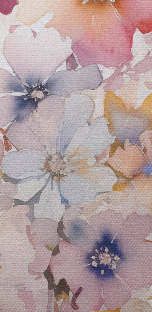 Painting of flowers on a white background Painting of flowers on a white background