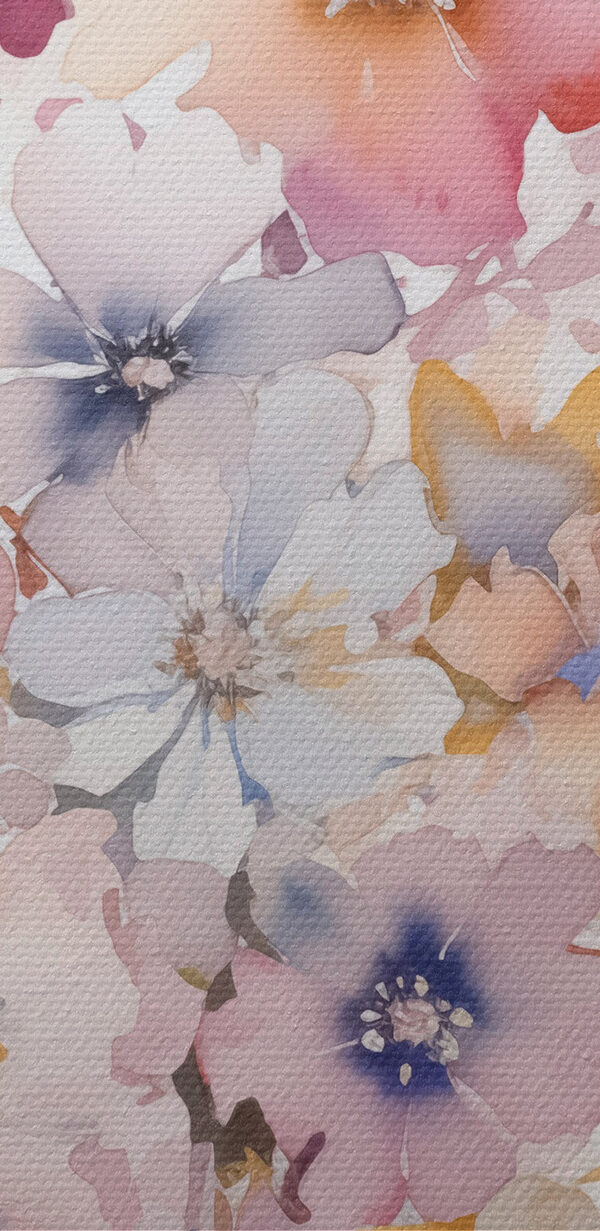 Painting of flowers on a white background Painting of flowers on a white background