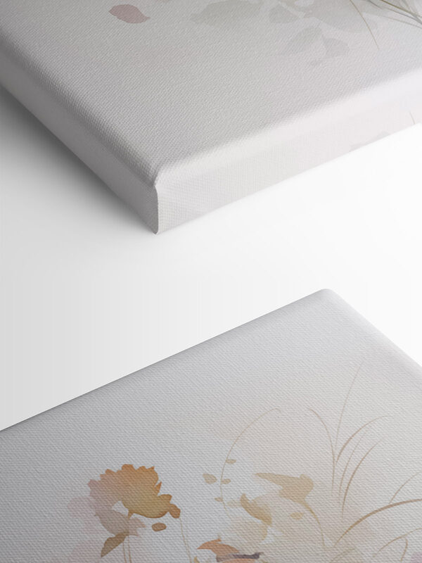Painting of flowers on a white background Painting of flowers on a white background
