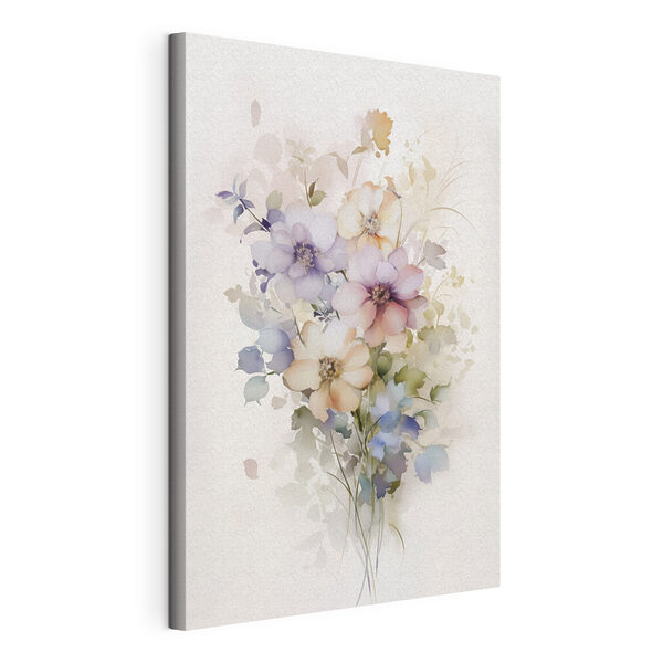 Tablouri Tablou cu flori pe fundal alb (SKU: s45354) Tablouri Tablouri Tablou cu flori pe fundal alb (SKU: s45354)