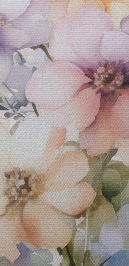 Painting of flowers on a white background Painting of flowers on a white background