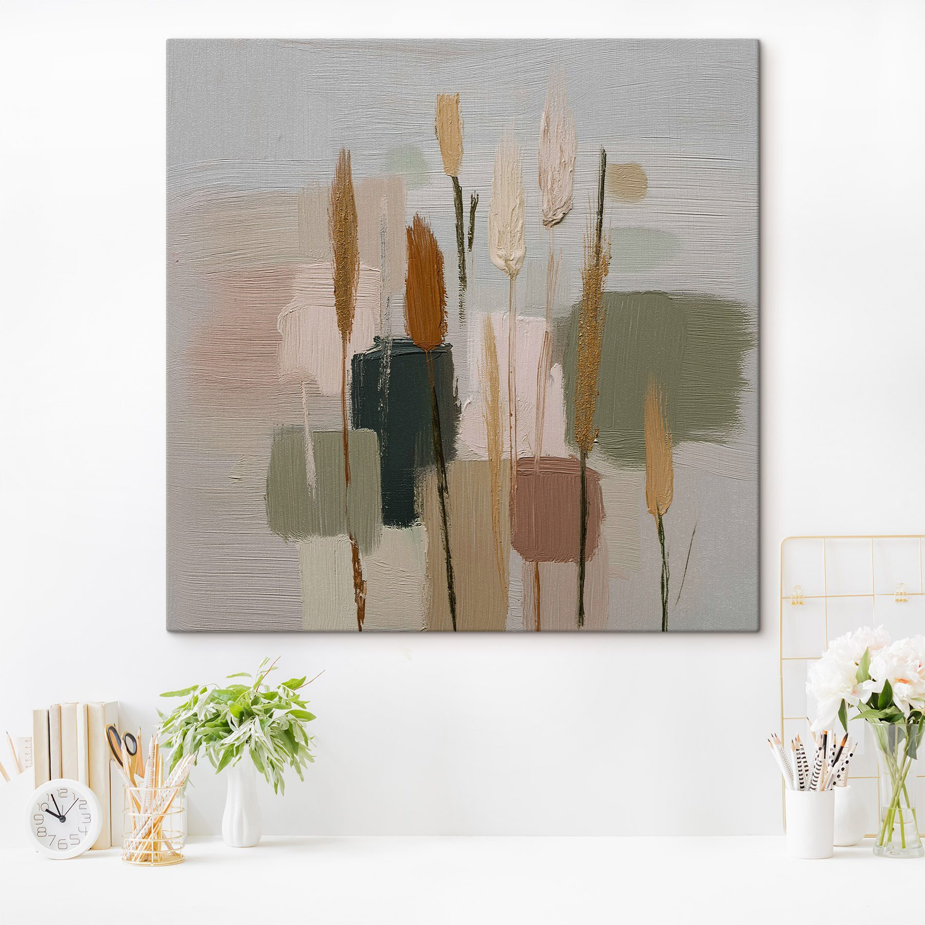 Painting of plants in different colors