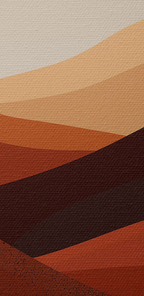 Moon over a desert landscape