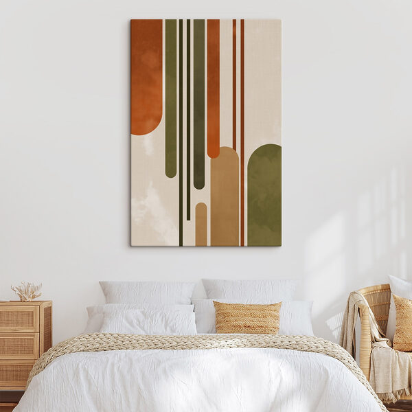 Colorful art piece with lines and dots