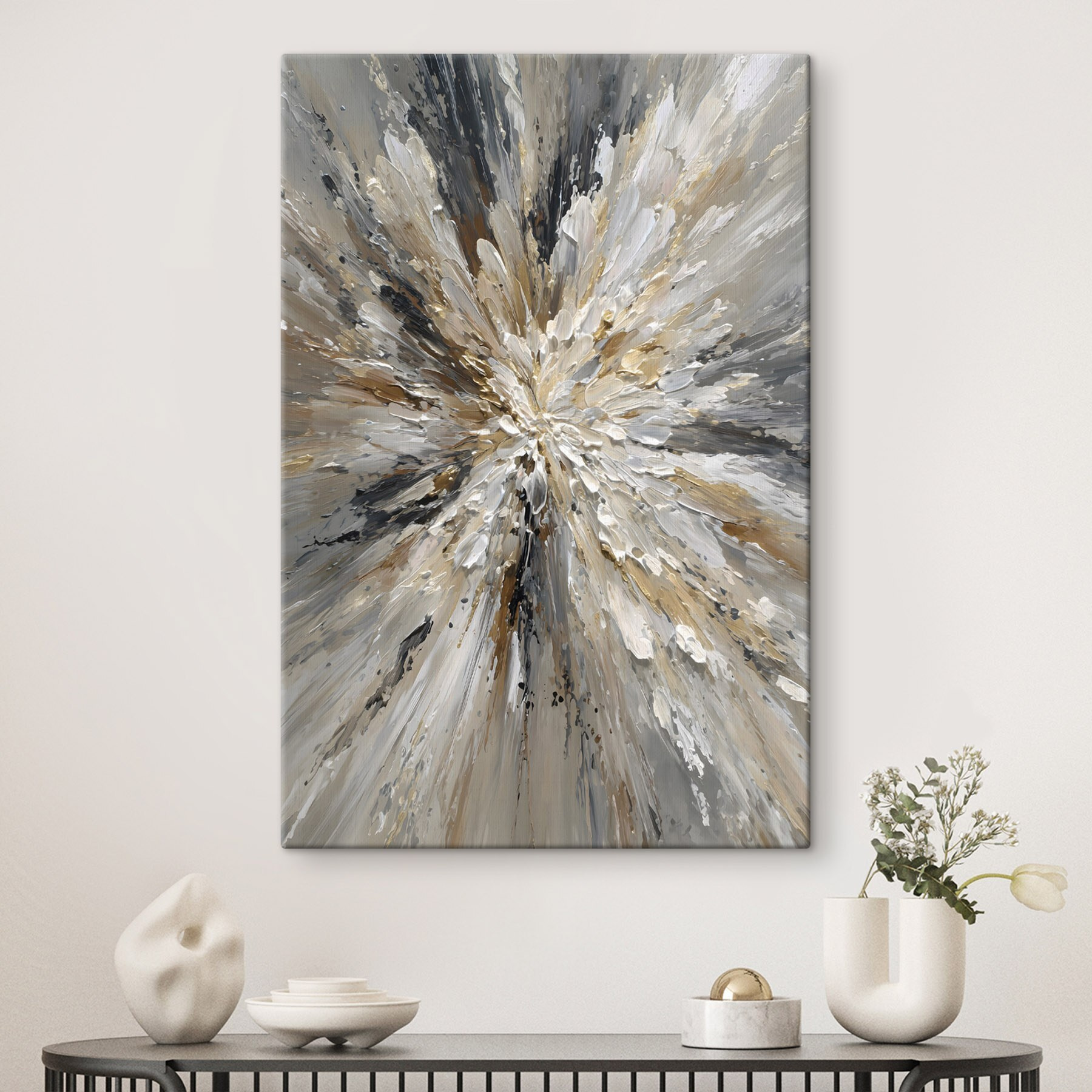 - Abstract explosion of neutral tones