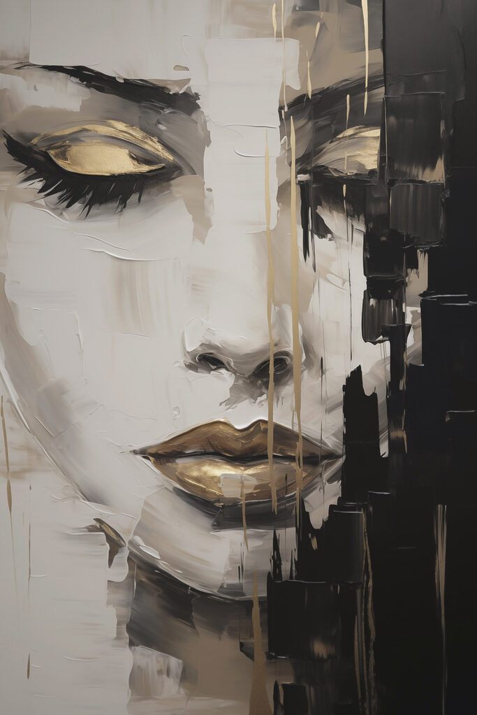 Artful expression through brush strokes Artful expression through brush strokes