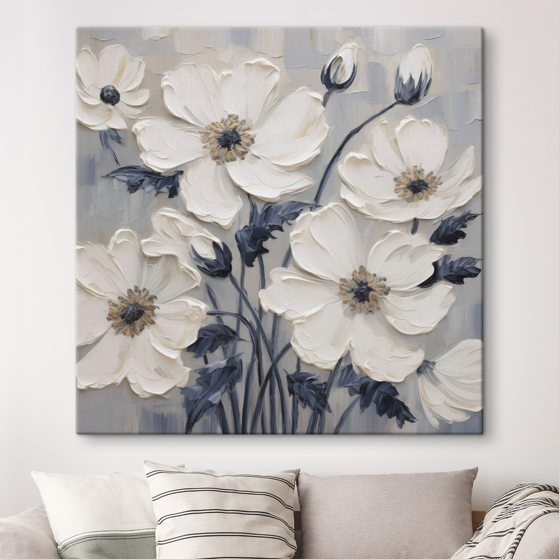 Painting of white flowers