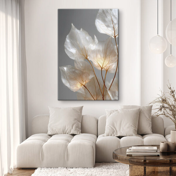 Tablouri Tablouri Frunze delicate, cu o strălucire blândă (SKU: s49559)