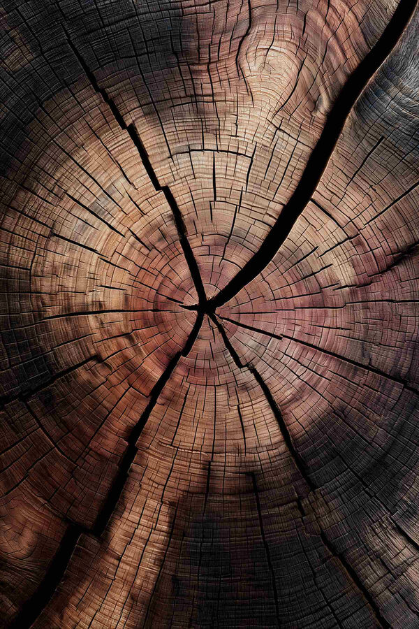 Natural patterns in aged wood