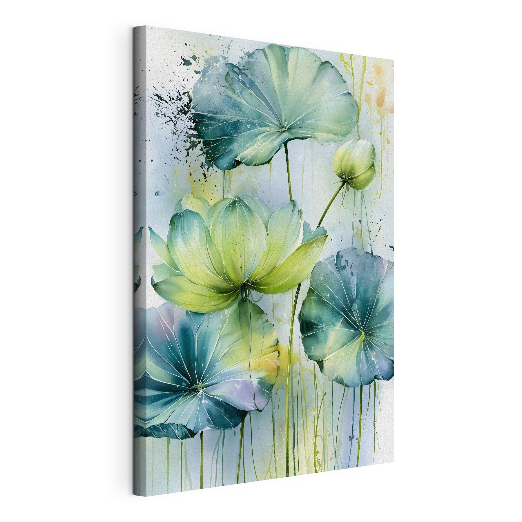Painting of flowers and leaves