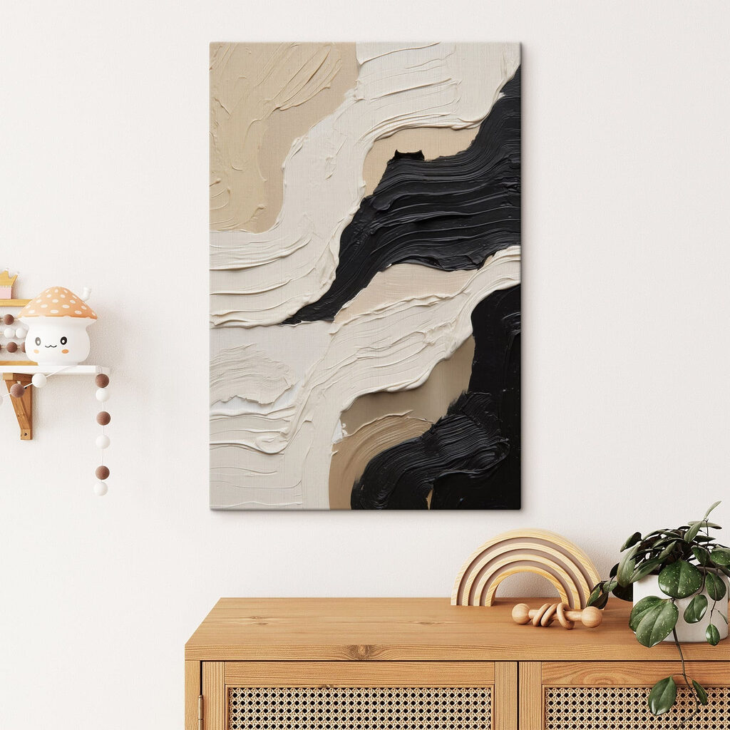 Abstract waves of color and texture