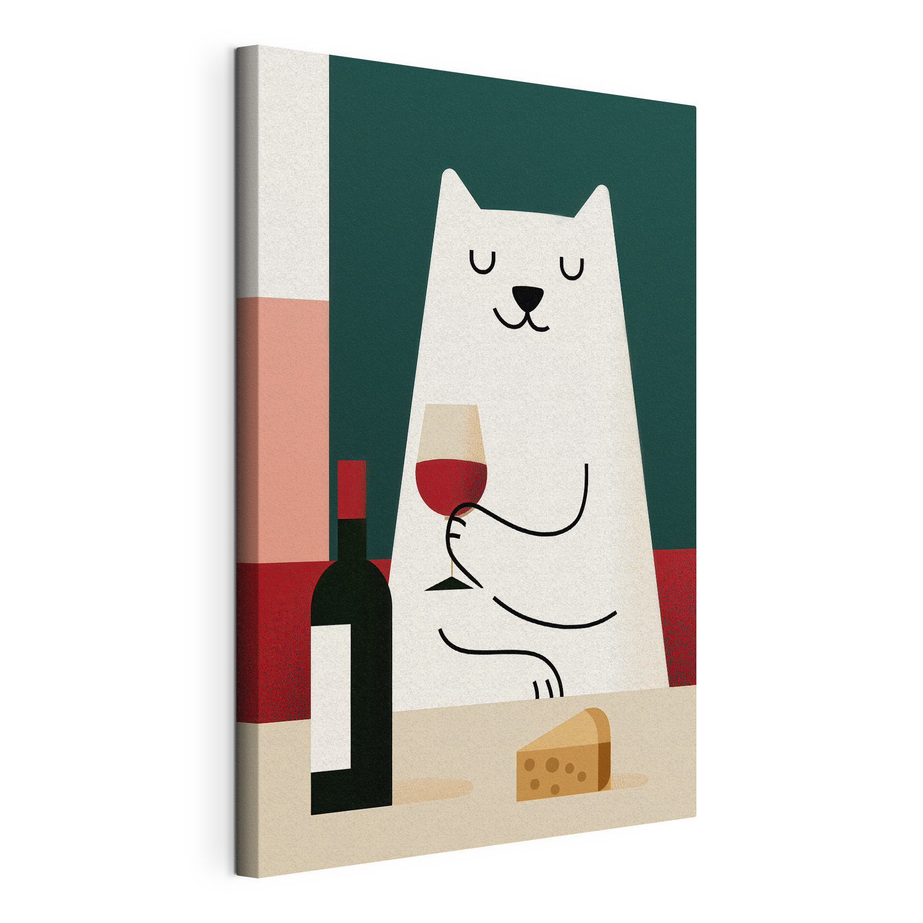 Pisică ținând un pahar de vin Pisică ținând un pahar de vin