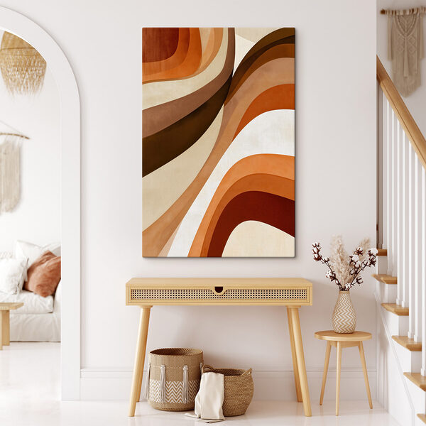 Tablouri Tablouri Nuanțe calde, pământii, într-un design abstract (SKU: s49626)
