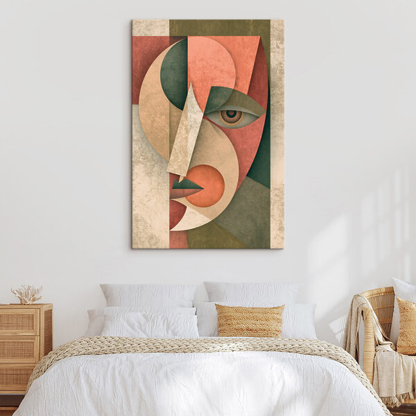Face with a circle and a red and green circle