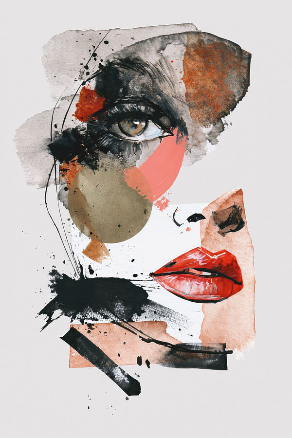 Painting of a woman's face