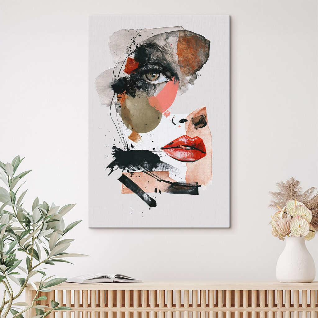 Painting of a woman's face