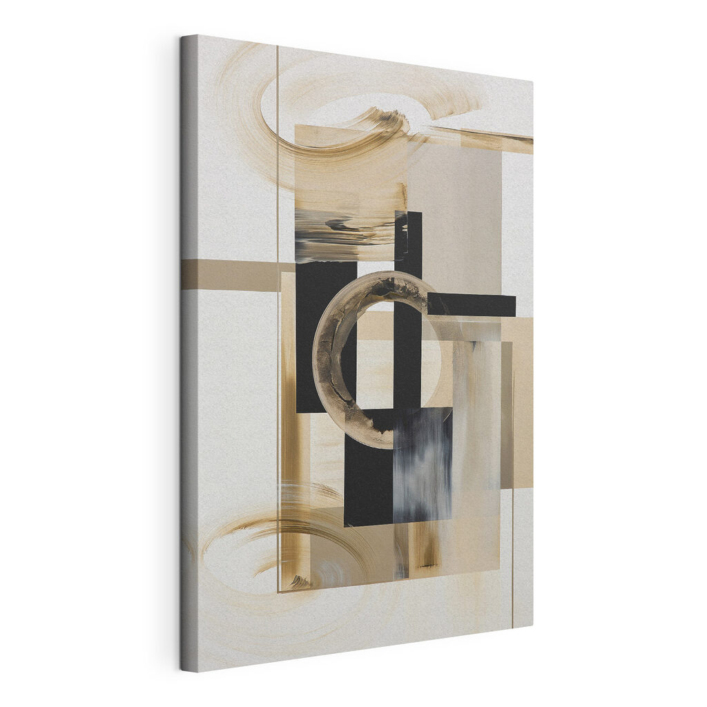 Painting of a circle and squares