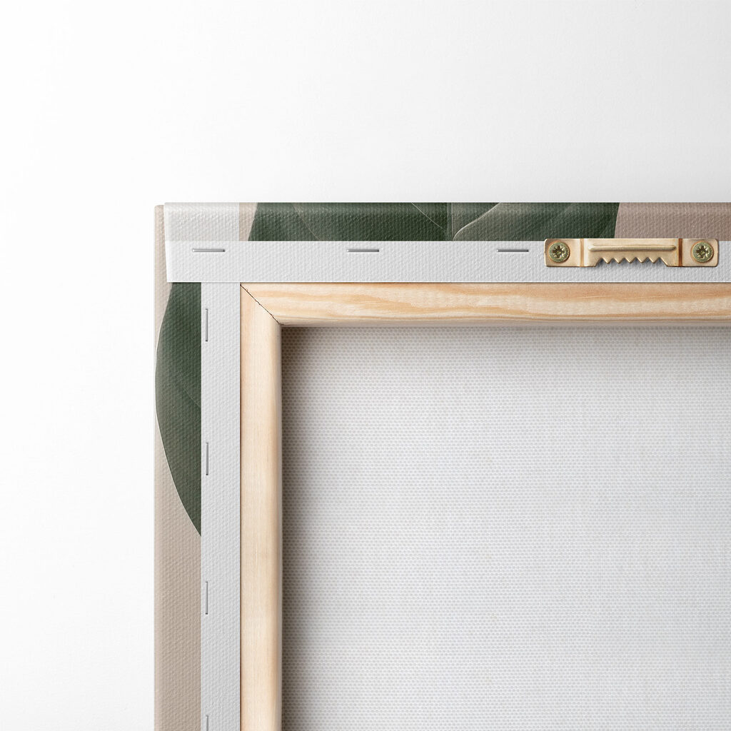 - Lush leaves in a modern design