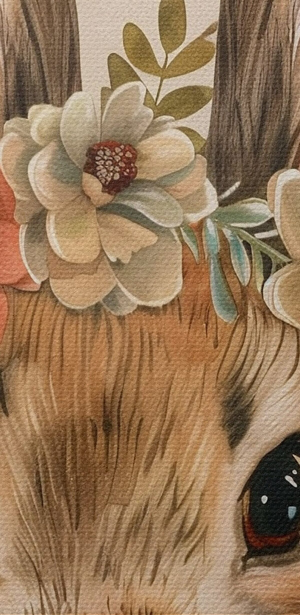 Rabbit with flowers on its head
