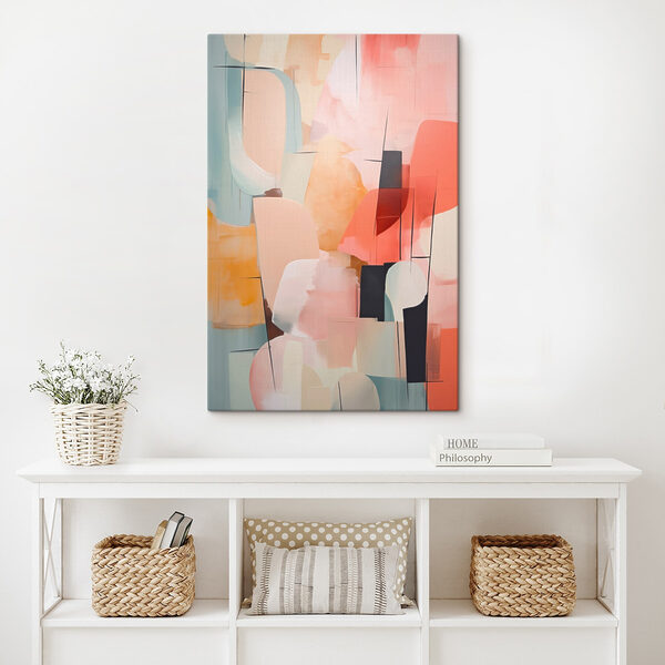 Colorful art piece with different shapes Colorful art piece with different shapes