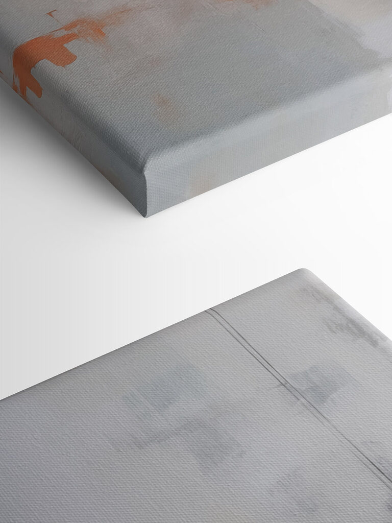 White and orange painting