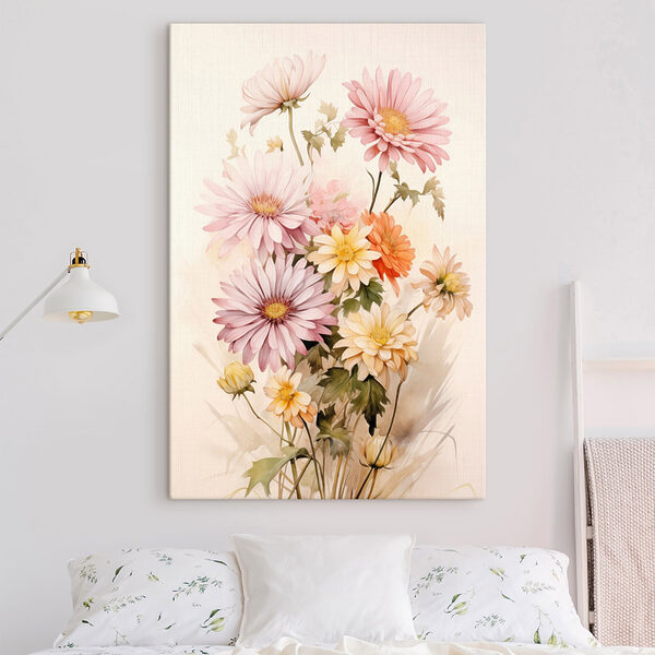 Tablouri Tablouri Tablou cu flori pe fundal alb (SKU: s45559)