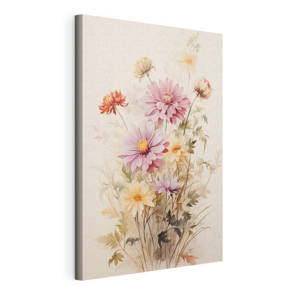 Tablouri Tablou cu flori pe fundal alb (SKU: s45560) Tablouri Tablouri Tablou cu flori pe fundal alb (SKU: s45560)