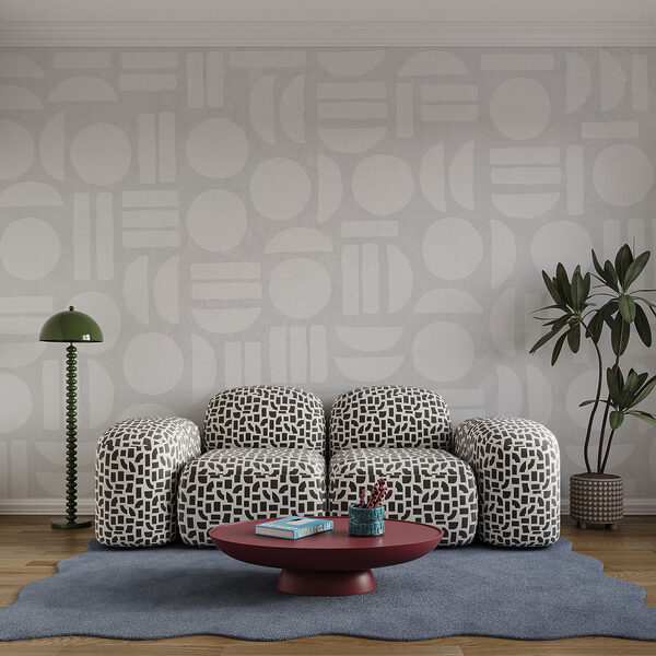 Fundal alb cu forme geometrice