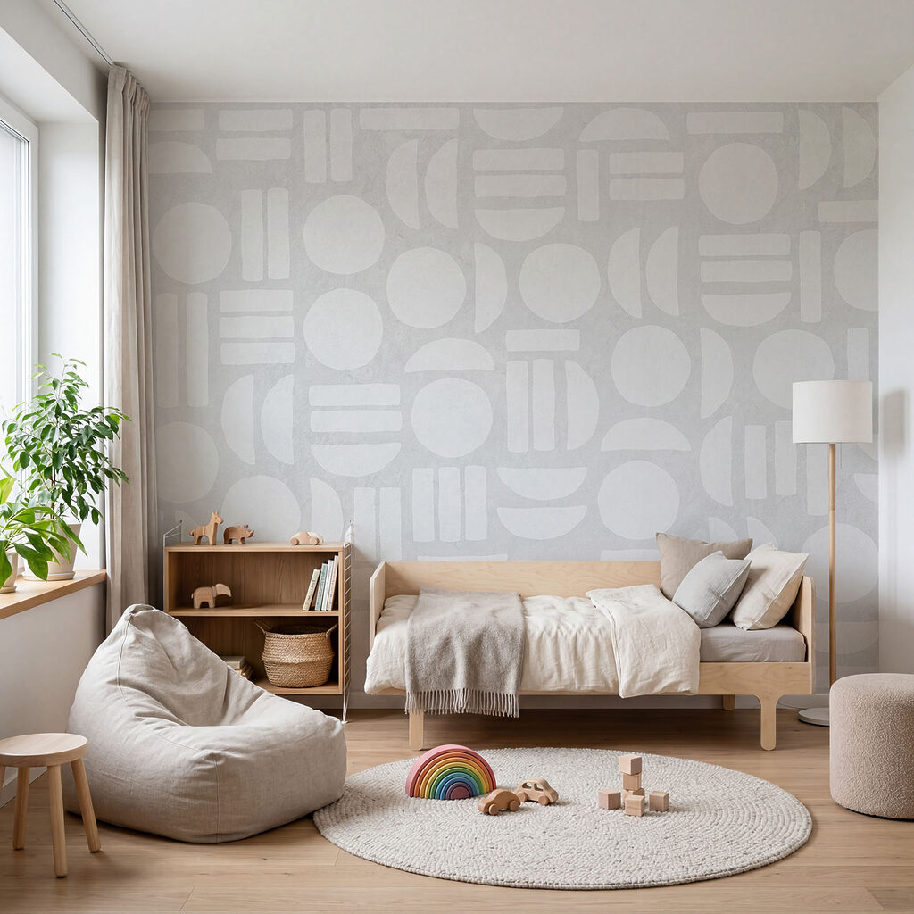 Fundal alb cu forme geometrice