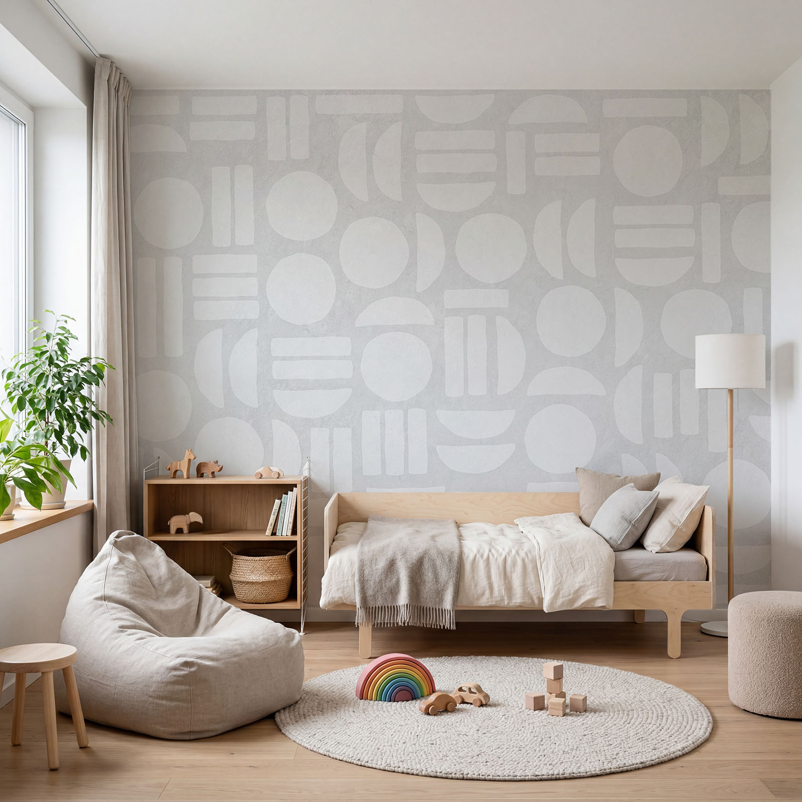 Fundal alb cu forme geometrice