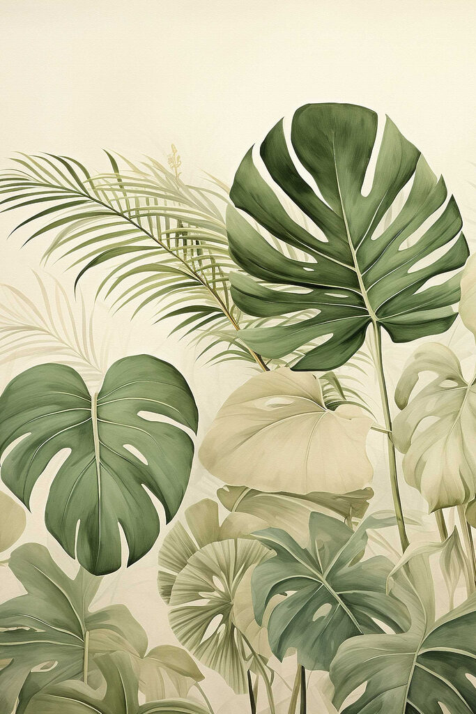 Lush greenery against a soft backdrop