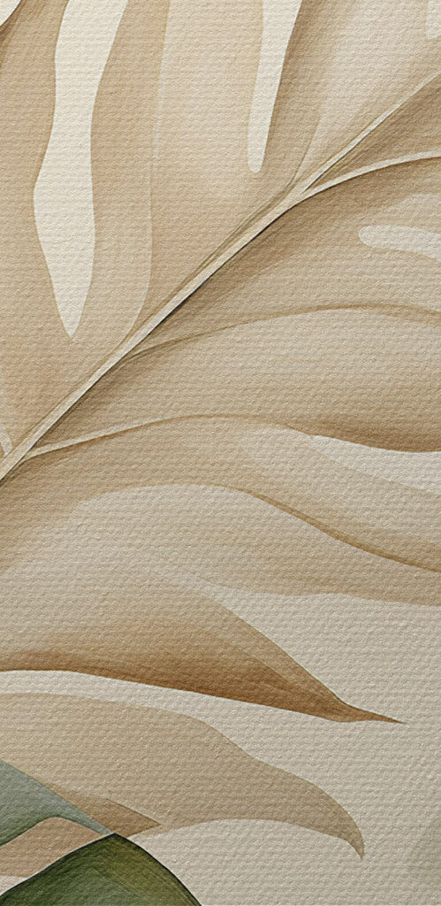Lush foliage in soft pastel hues