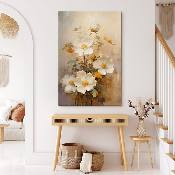 Painting of white flowers