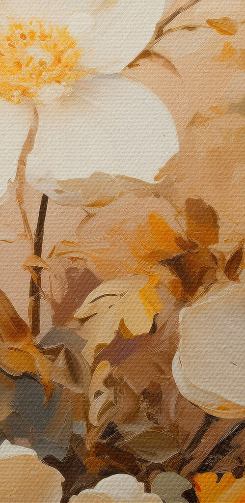 Painting of white flowers