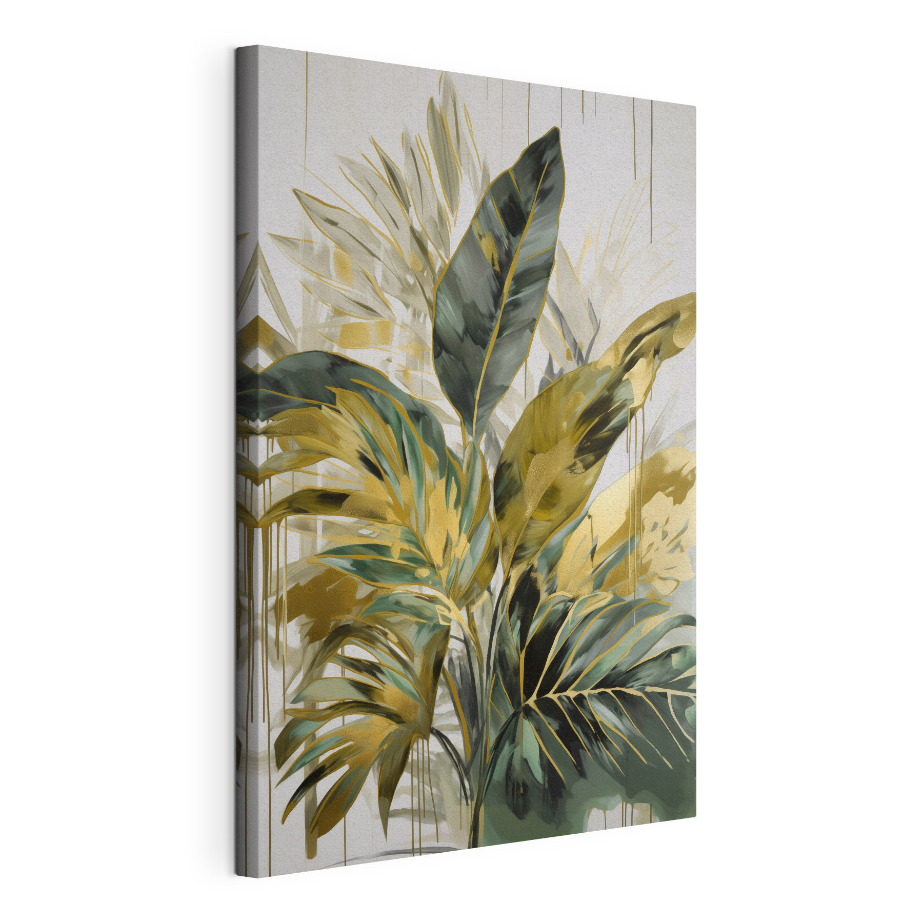 Painting of leaves and flowers Painting of leaves and flowers