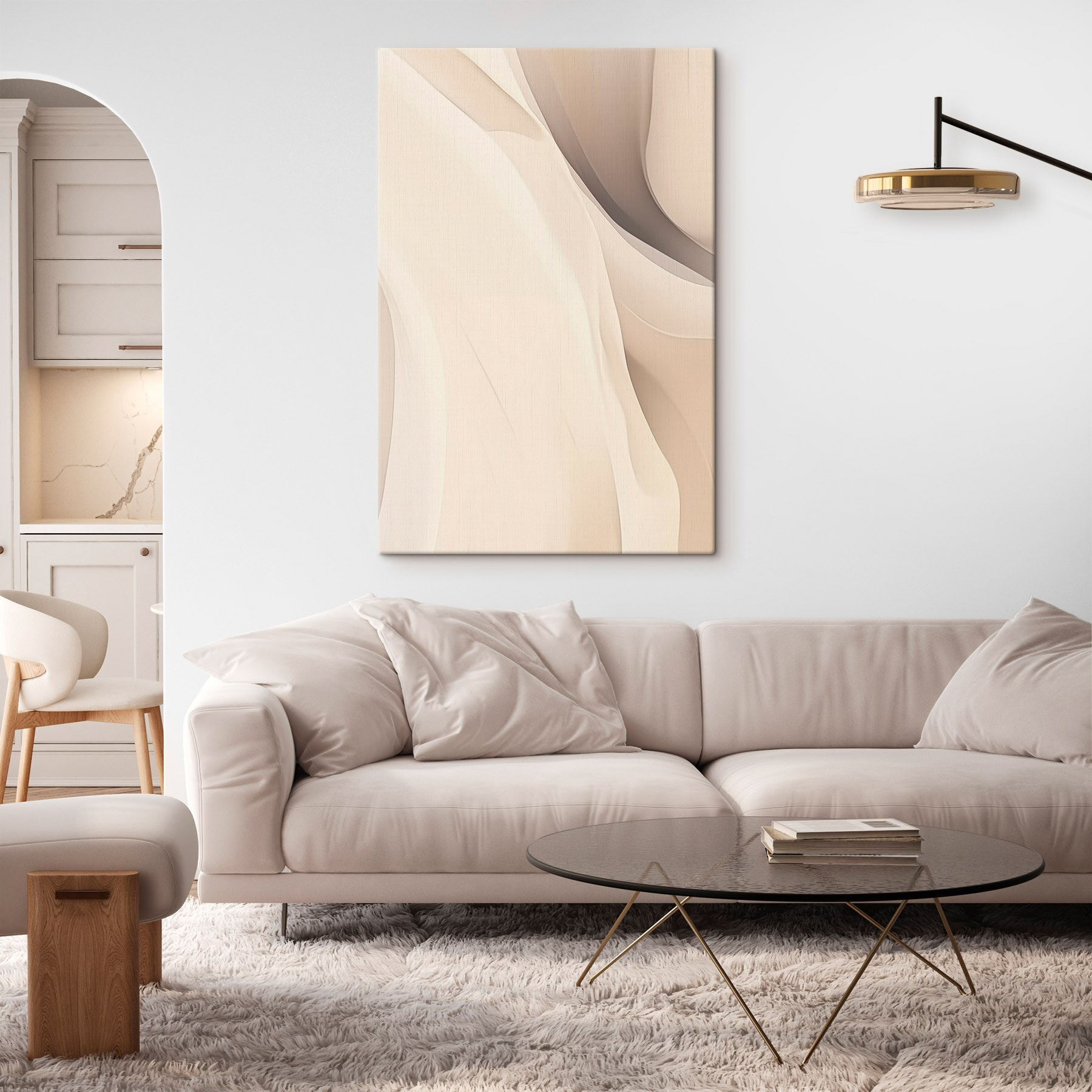 Soft curves in neutral tones