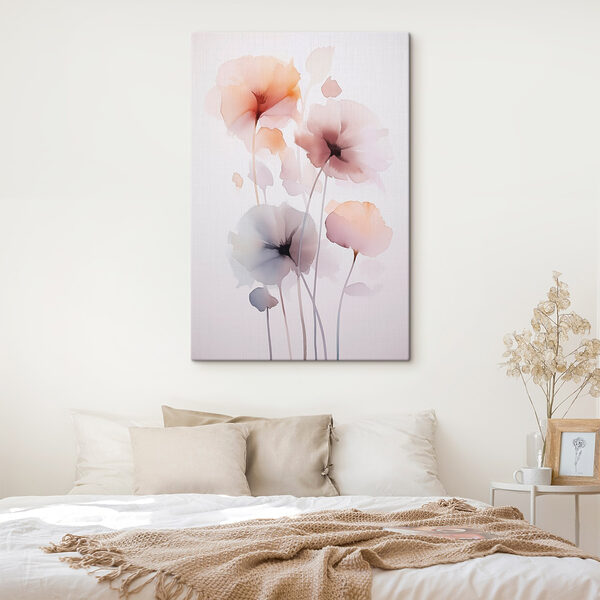 Tablouri Tablouri Tablou cu flori pe fundal alb (SKU: s45682)