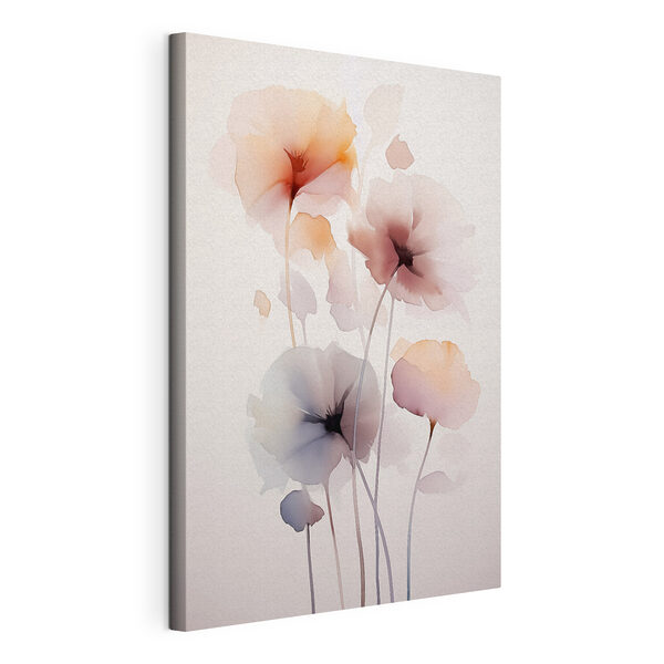 Tablouri Tablou cu flori pe fundal alb (SKU: s45682) Tablouri Tablouri Tablou cu flori pe fundal alb (SKU: s45682)