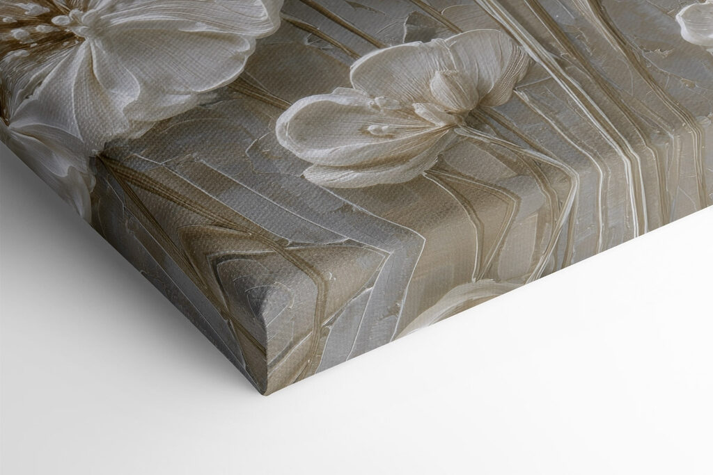Delicate blooms on textured surface