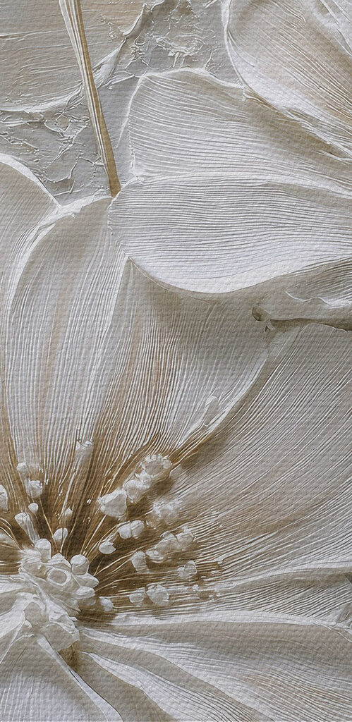 Delicate blooms on textured surface