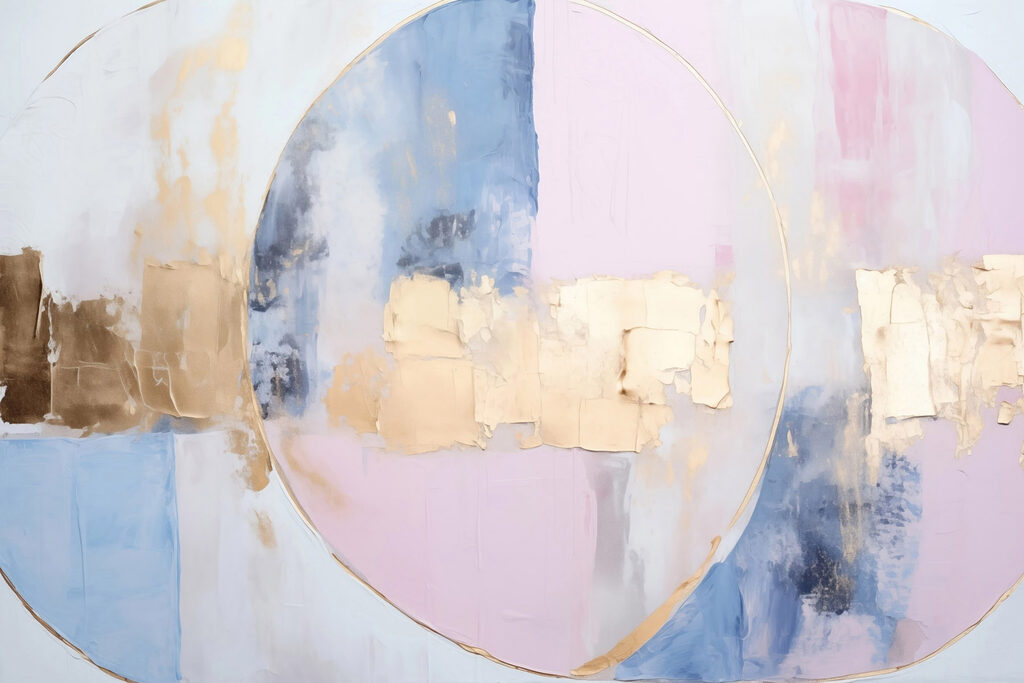 Soft hues and circular forms converge