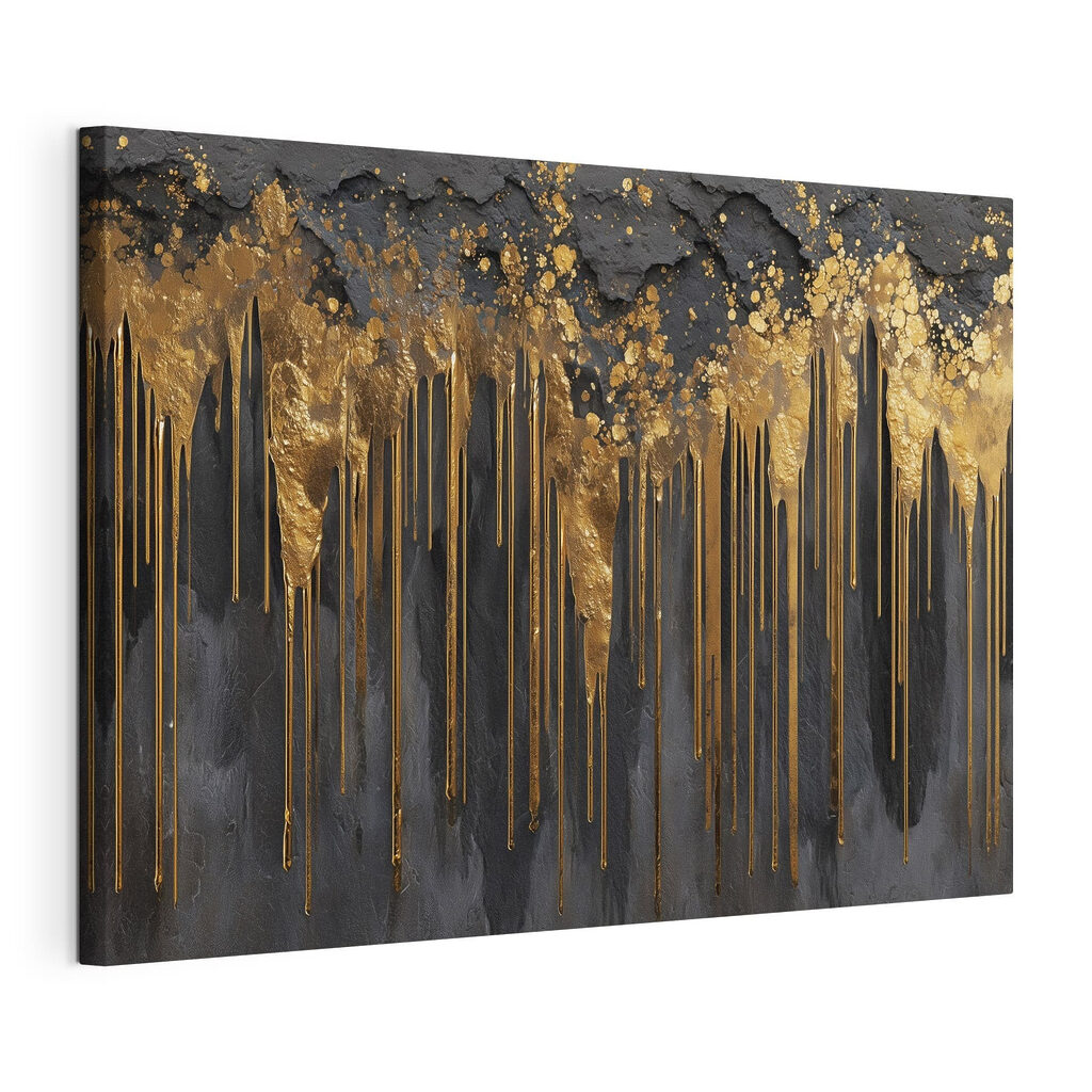 Dripping colors on a dark canvas
