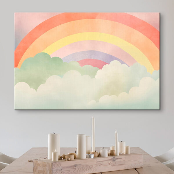 Rainbow and clouds in the sky Rainbow and clouds in the sky