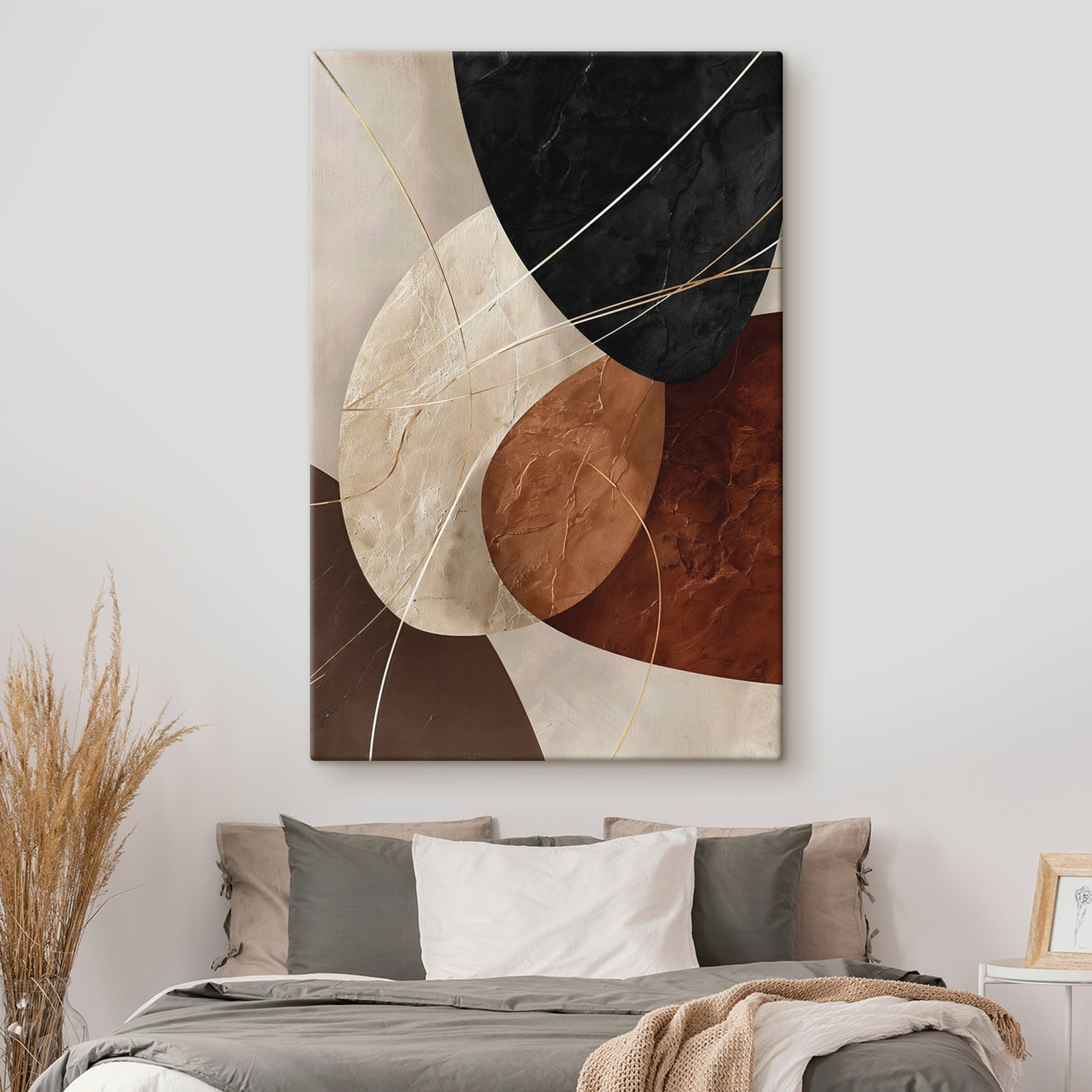 Abstract shapes in warm tones